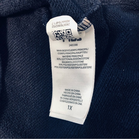 Unisex 1X FILA PREMIUM ESSENTIAL CREWNECK SWEATSHIRT NAVY Vintage - Picture 7 of 13